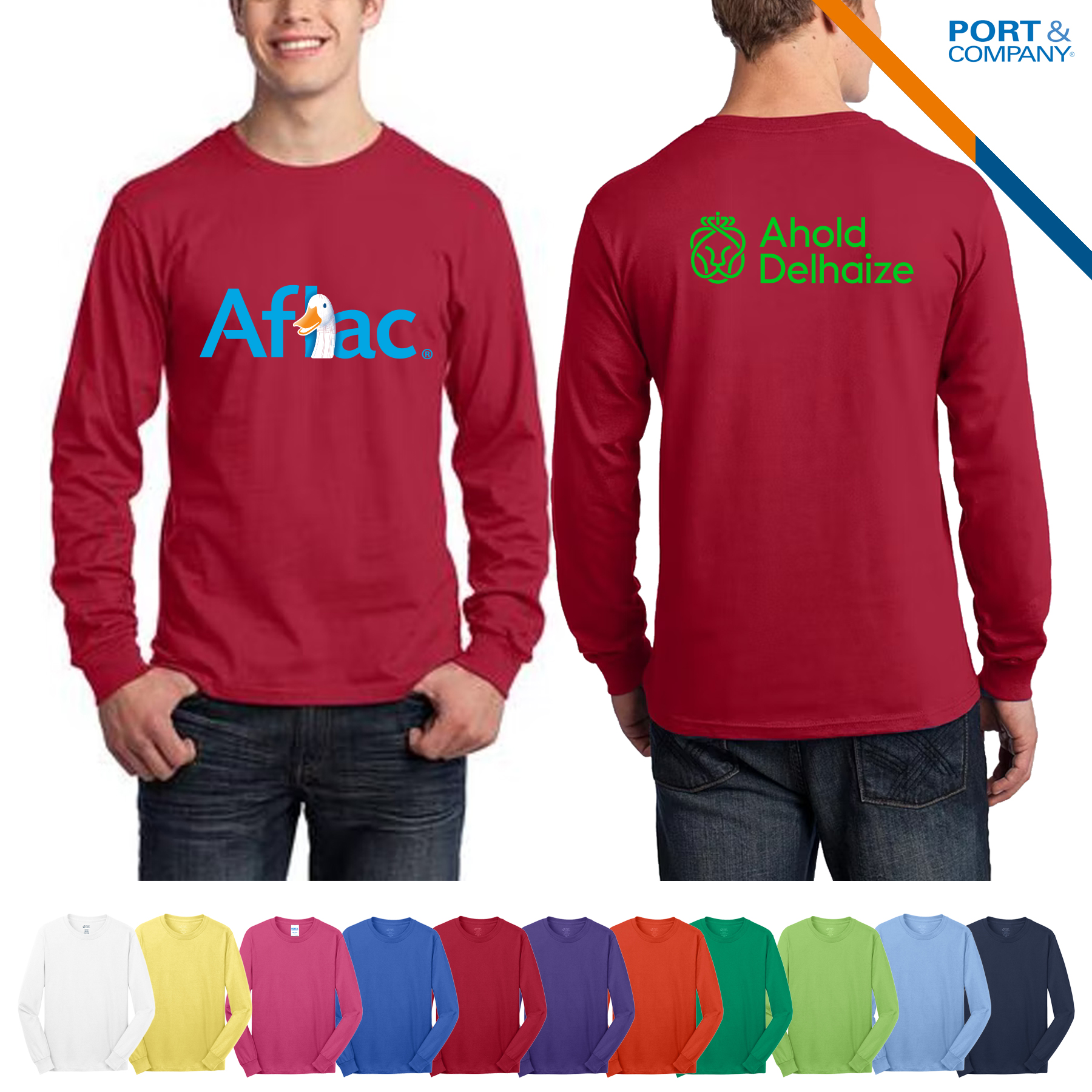 Port & Company® 5.4 oz Cotton Long Sleeve T-Shirts 3