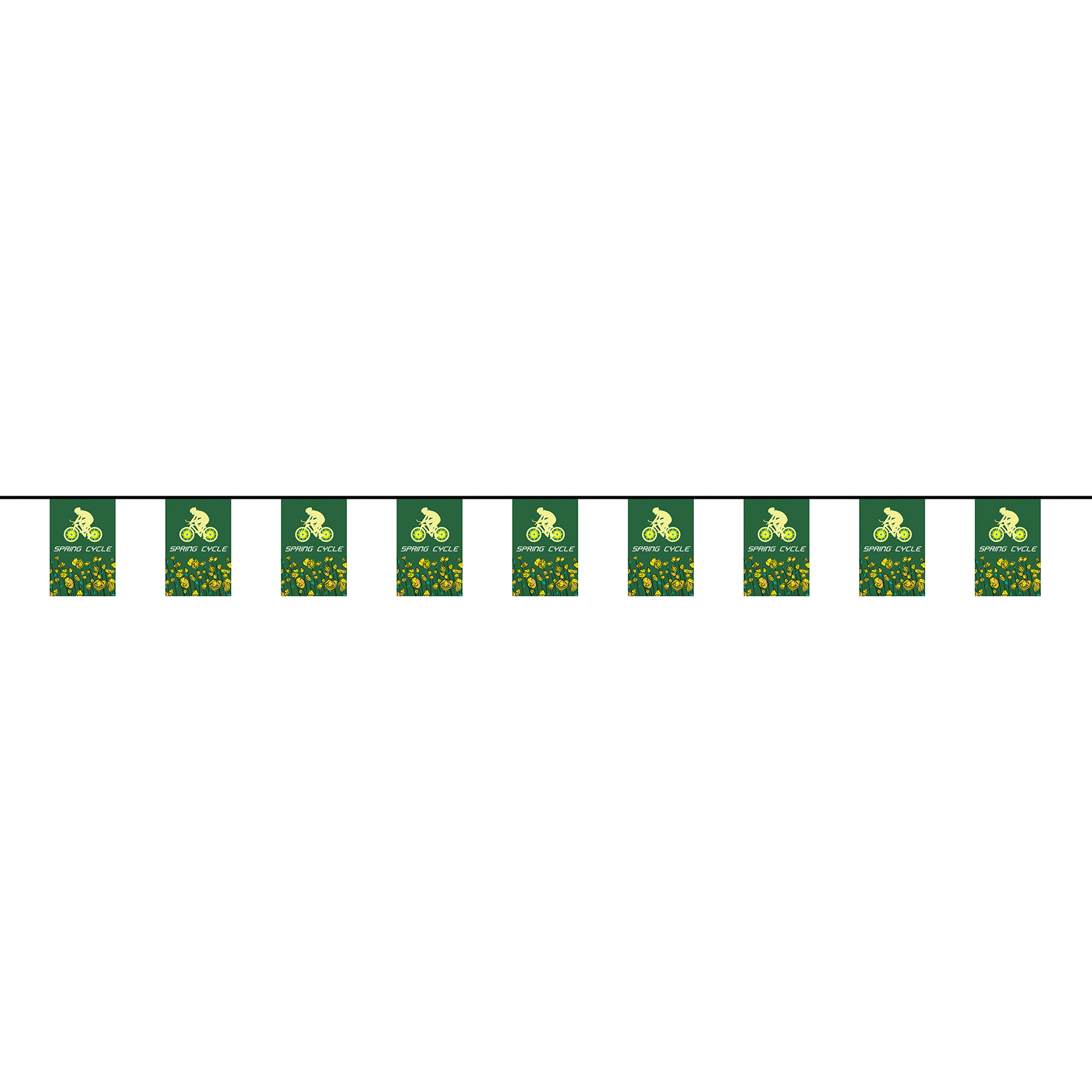 60' PVC Rectangular Pennant Strings 7