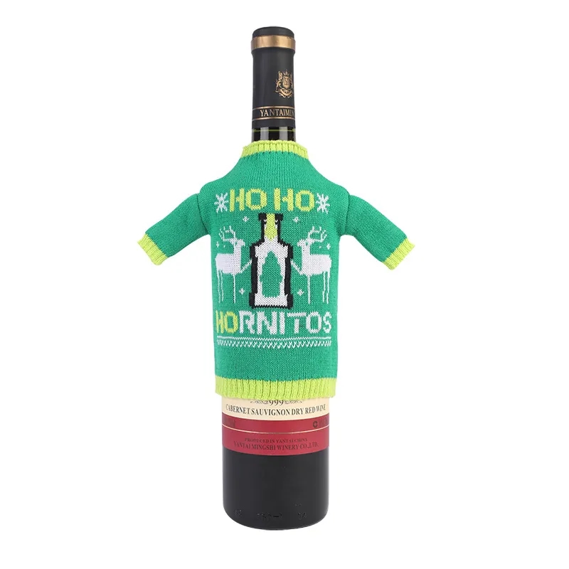 Knitted wine bottle cover 3