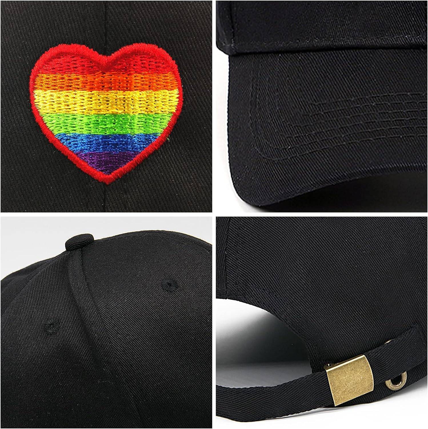 Rainbow Love Embroidered Baseball Cap 13