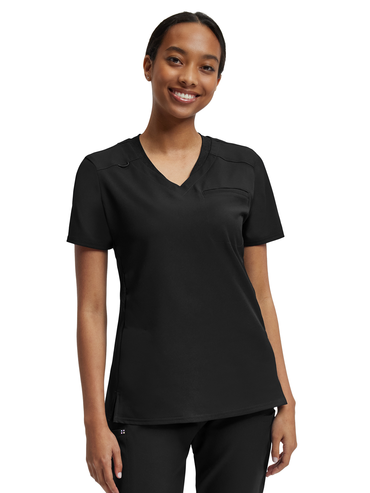 White Cross - VIBE - Women's Two-Pocket Knit Collar V-Neck Top 9
