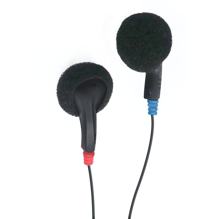 Wired Earbuds - Foam Pads Red/Blue 1