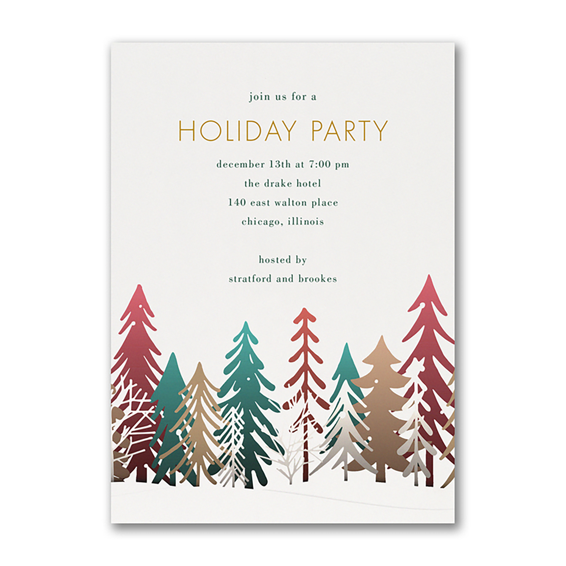 Colorful Treeline Event Invitation 2