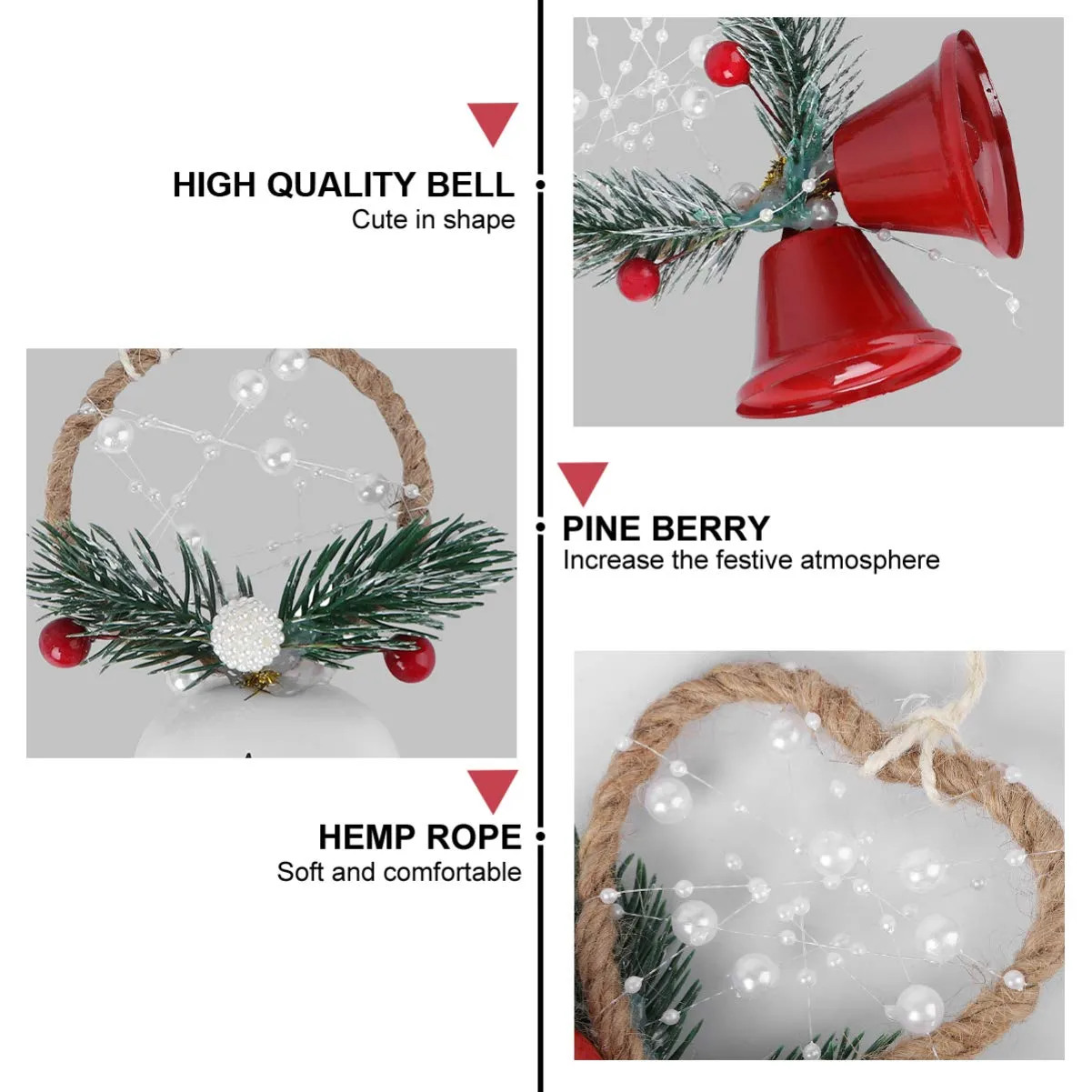 Christmas Bell Hanging Ornament Decorative 5