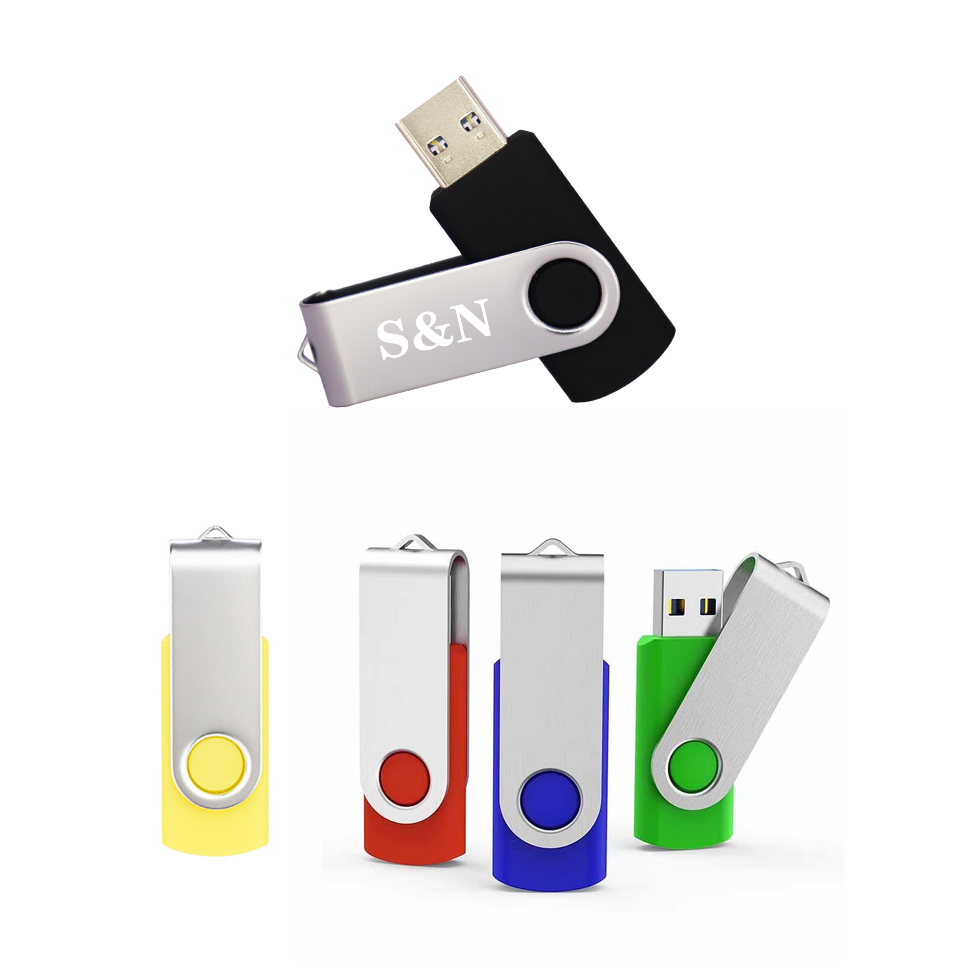 Mini Rotating Metal Flash Drive 1