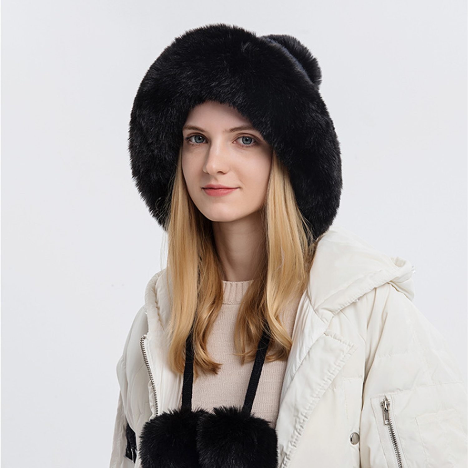 Women Winter Wool Cover Ear Hat 3