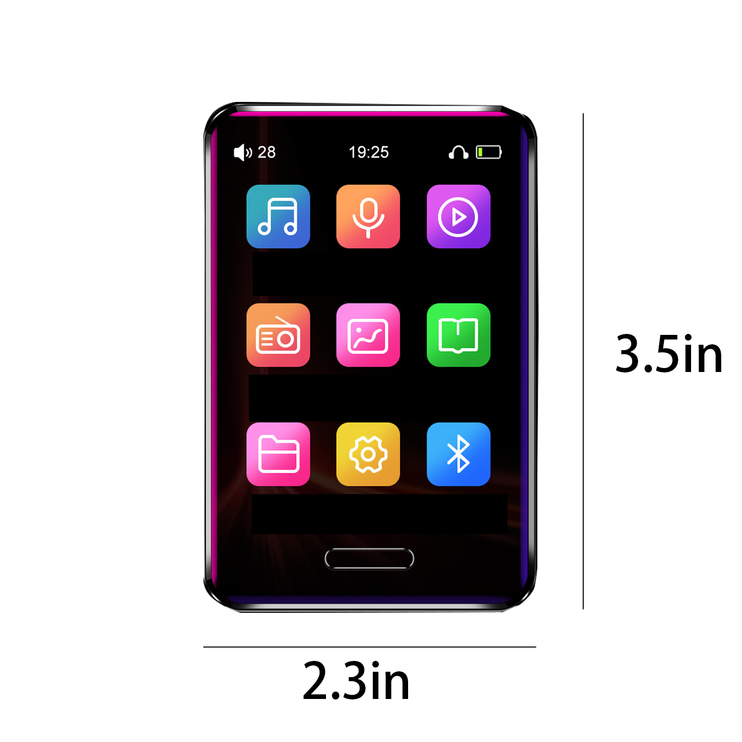 2.8 Inch Full Touch Screen Lossless MP3 2