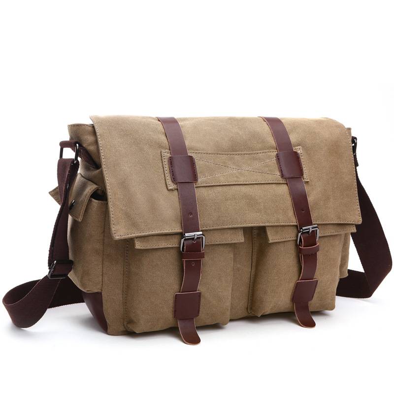 Large Canvas Messenger Bag 6
