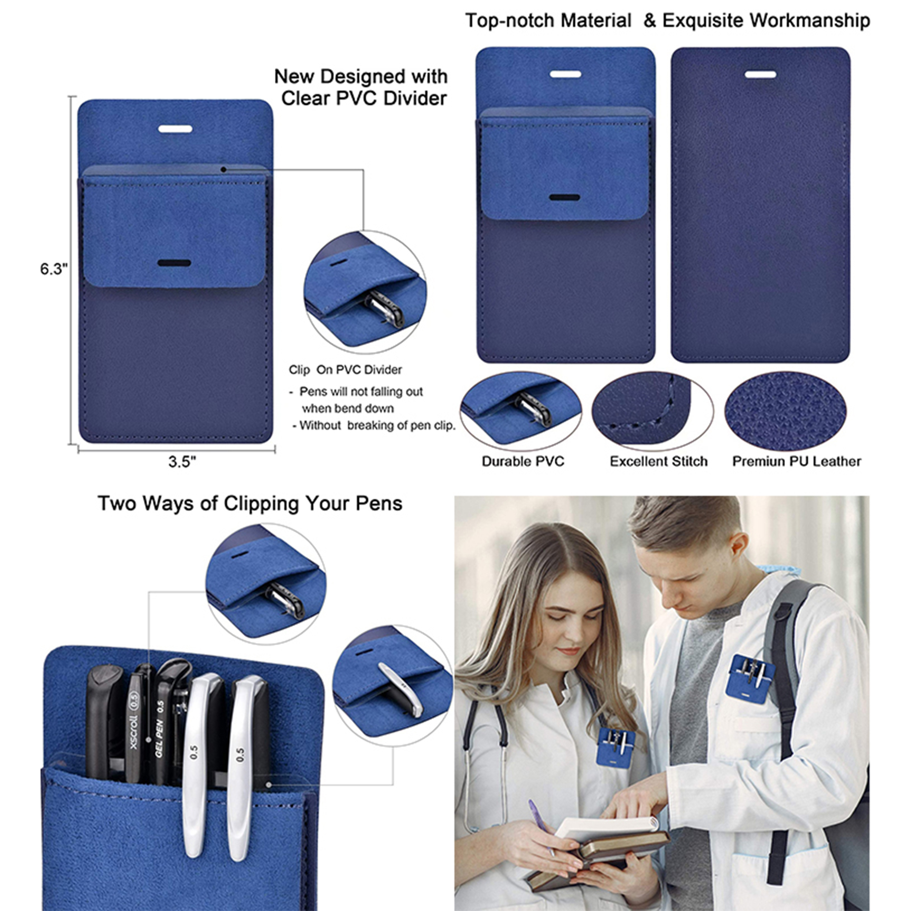 PU Leather Men Women Pen Holder 1