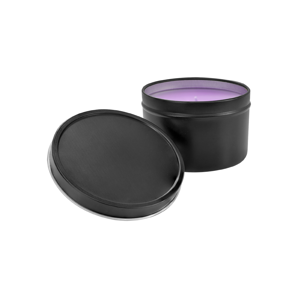 8oz Lavender Vanilla Candle in Black Metal Tin 1