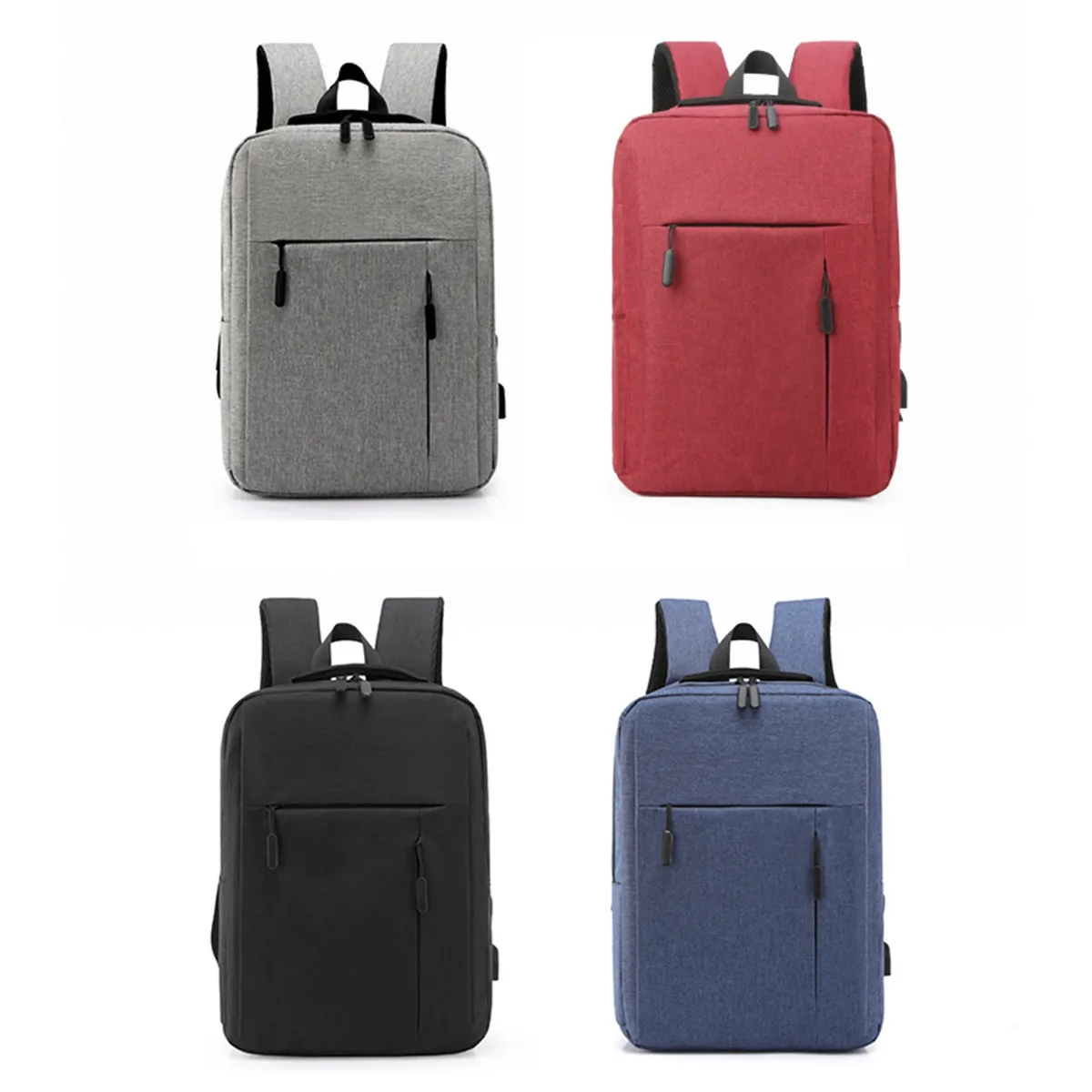 15.6 Inch Canvas Large Capacity Laptop Backpack with USB 8