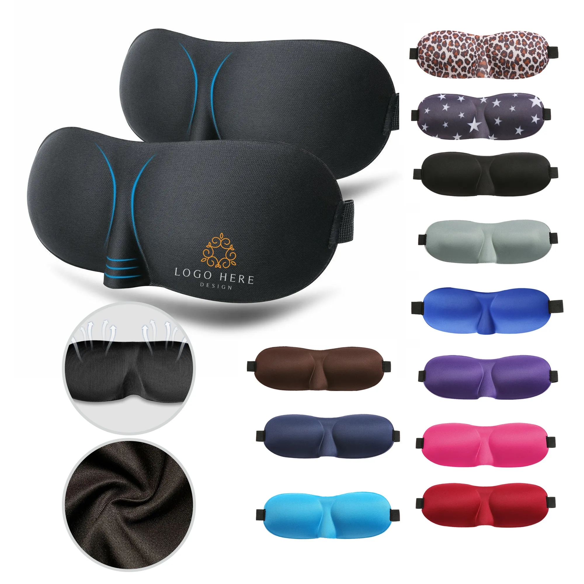 Stereoscopic Light Blocking 3D Sleep Eye Mask 2