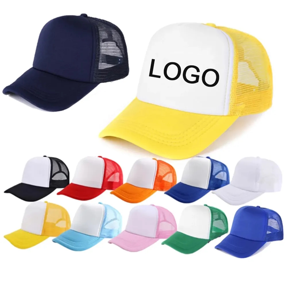 Mesh Foam Baseball Cap Polyester Trucker Hat 6