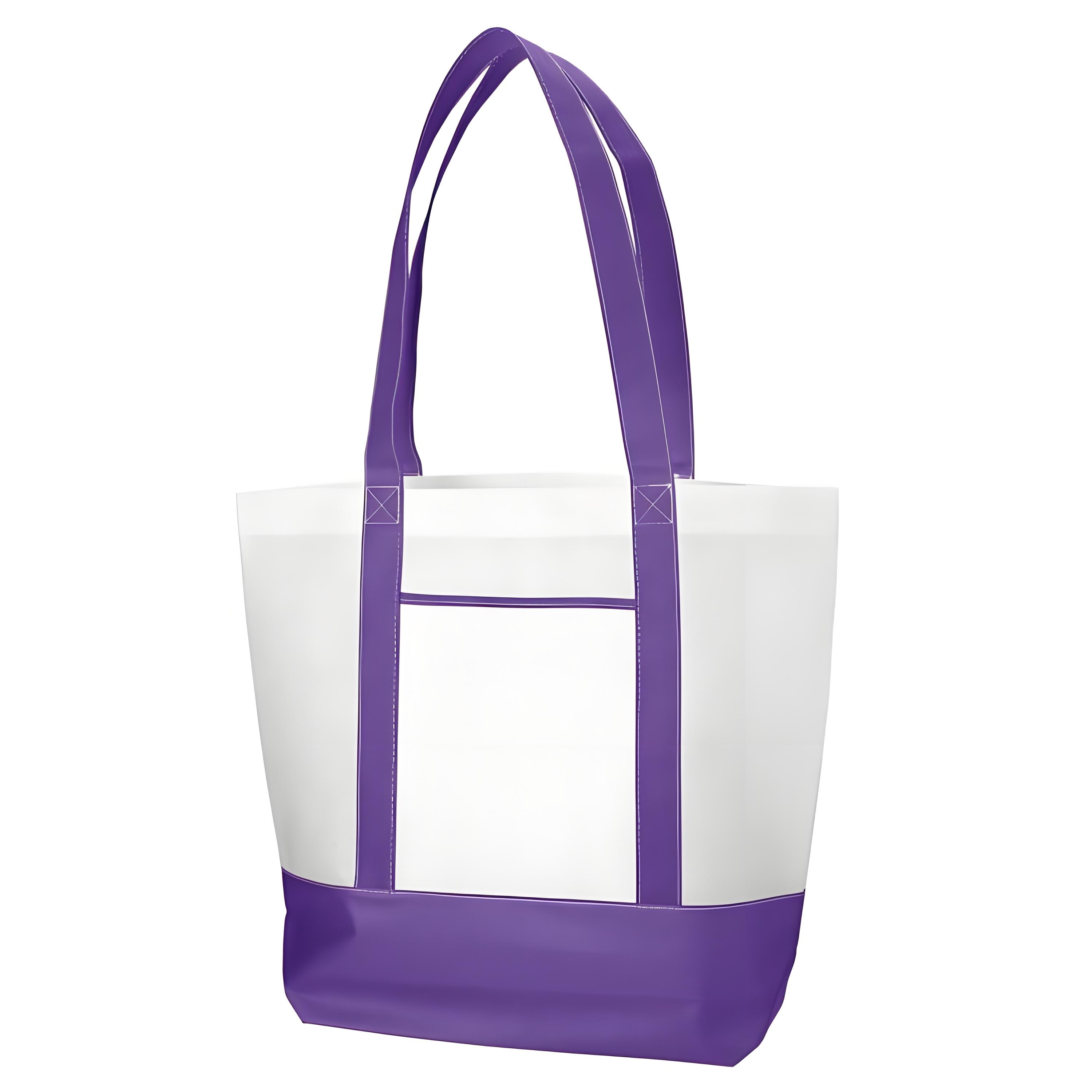 Non-Woven Nautical Tote Bag W/ Front Pocket 9