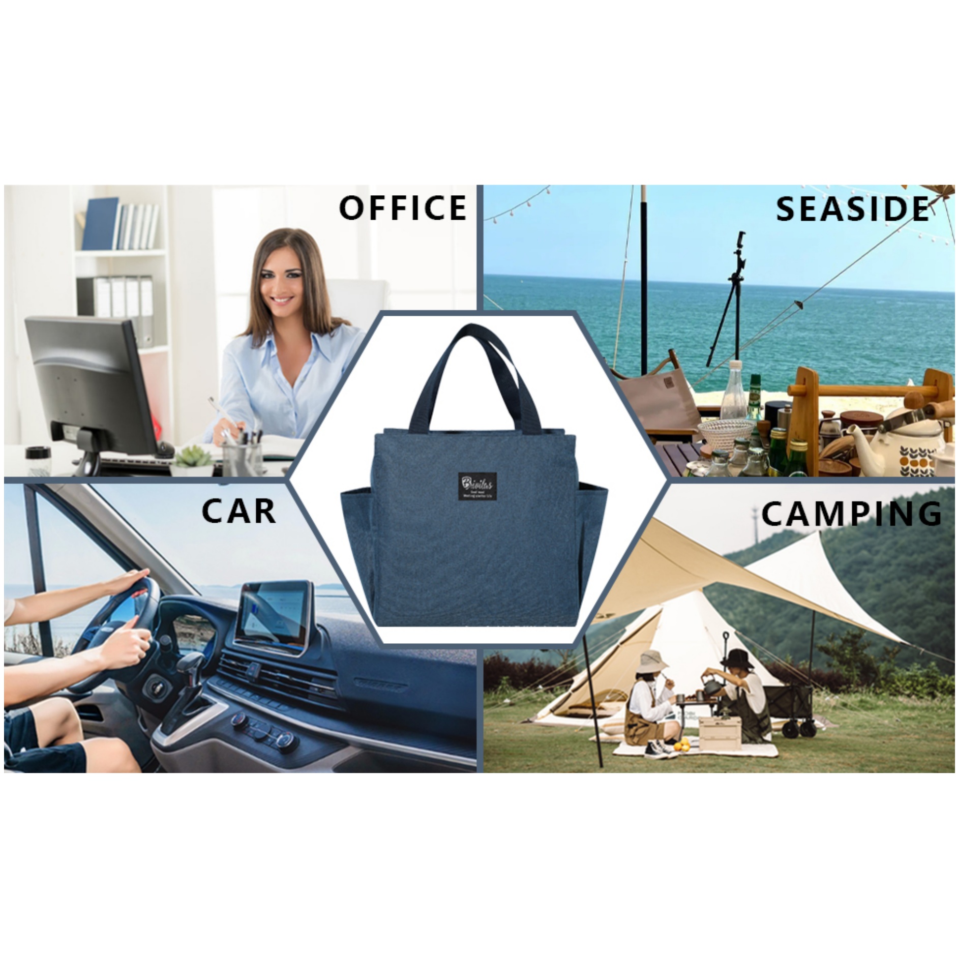 Reusable Insulated Lunch Cooler Tote Bag 5