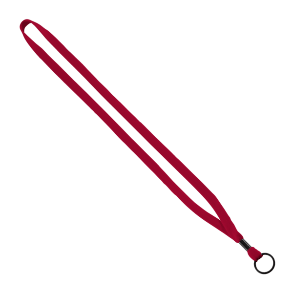 1/2" Cotton Lanyard with Metal Crimp & Split-Ring 64