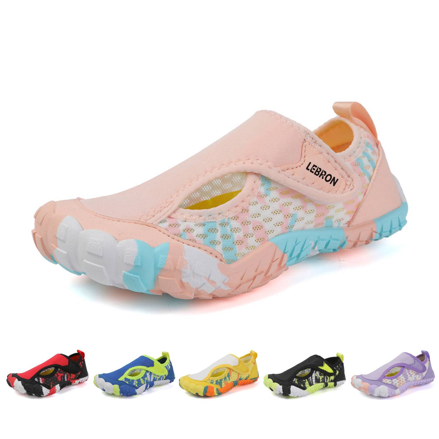 Breathable Rubber Kids Swim Shoes w/ Anti-Slip Sole 10