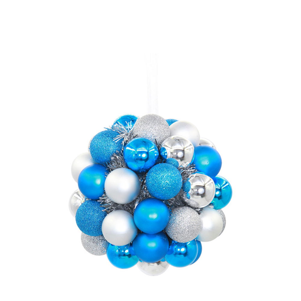 Christmas Tree 18pcs 4cm Colorful Silk Ball Bunch 2