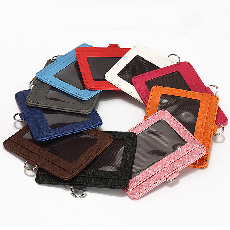 Multi Slot Leather Card Holder with Lanyard 3
