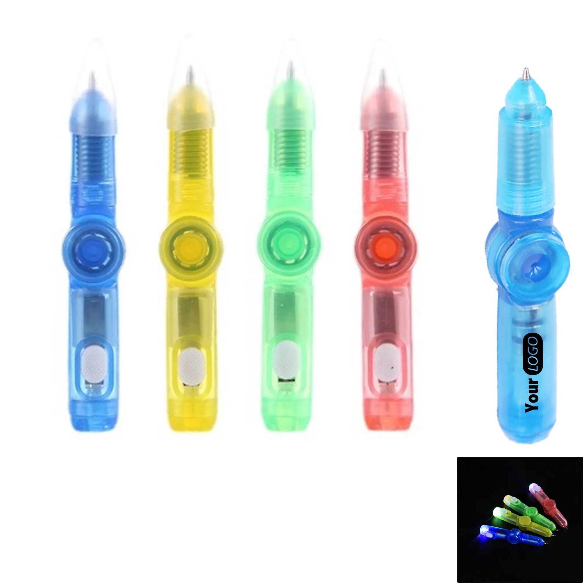 3-in-1 functiona LED Light Fidget Ballpoint Pen 1