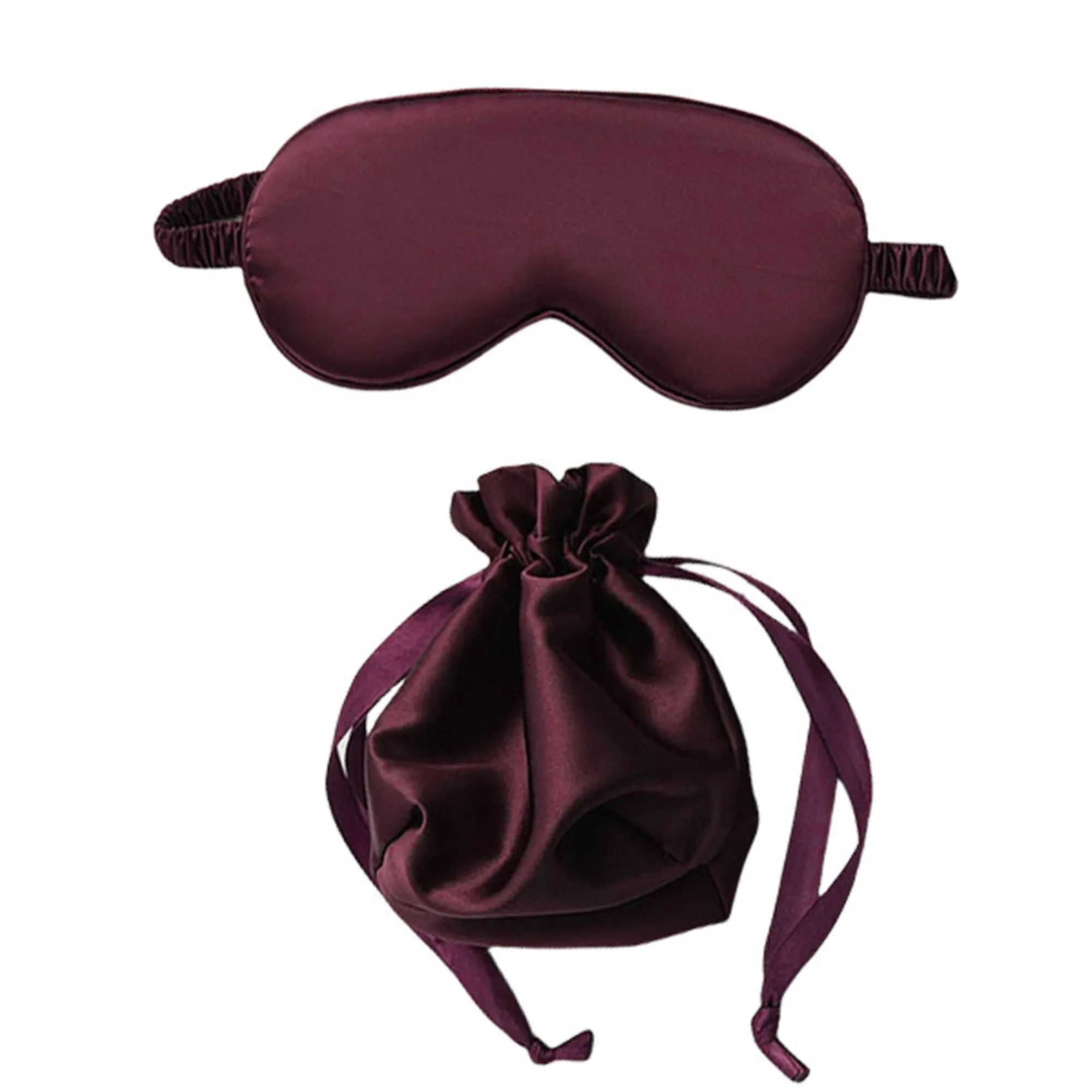 2 Piece Simulated Silk Eye Mask & Storage Bag Set 7