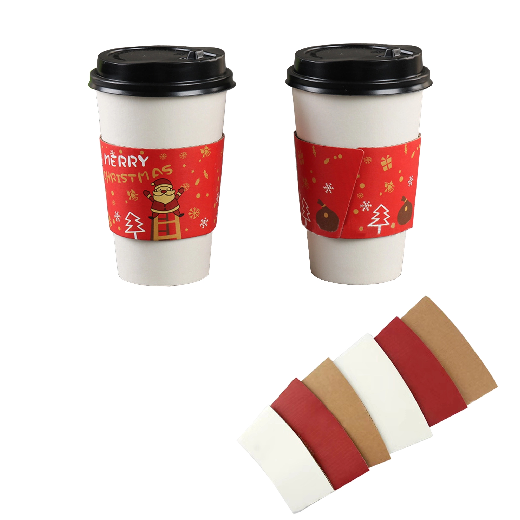 Custom Craft Paper Cup Sleeves MOQ 100PCS 2