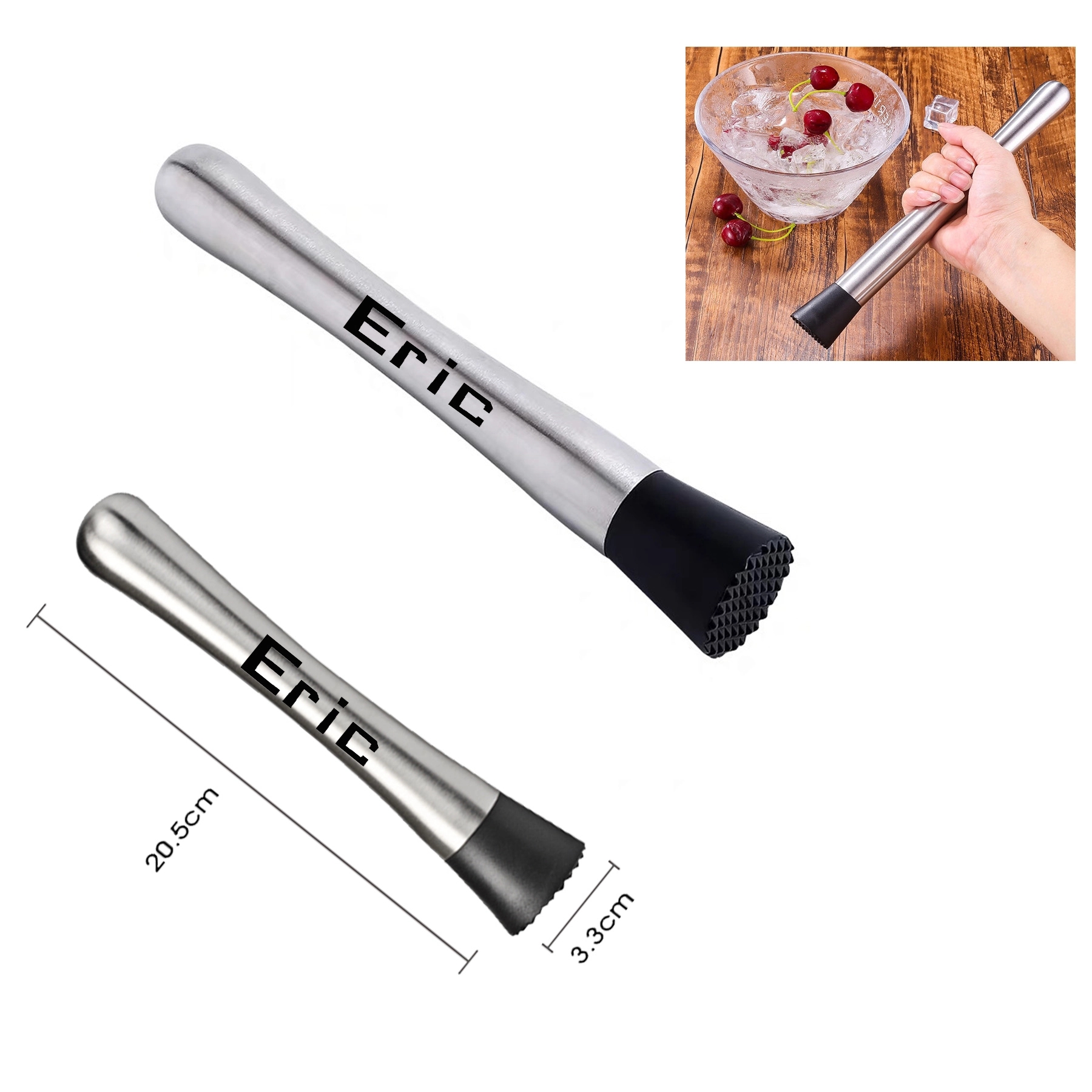 304 Stainless Steel Cocktail Muddler 2
