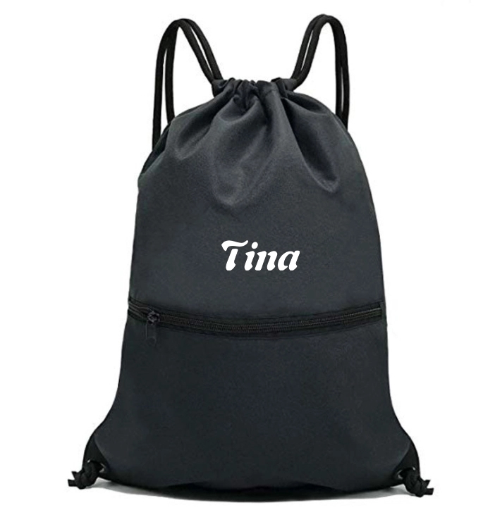 Sports Solid Color Drawstring Backpack 2