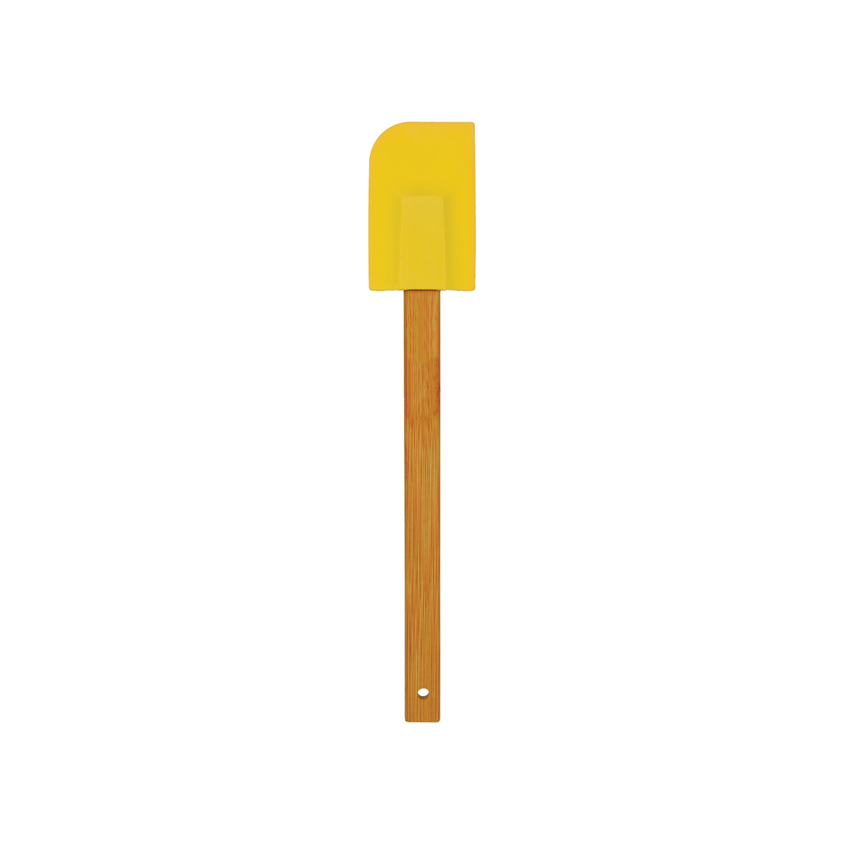 11" Yellow Silicone Spatula w/ Bamboo Handle 3