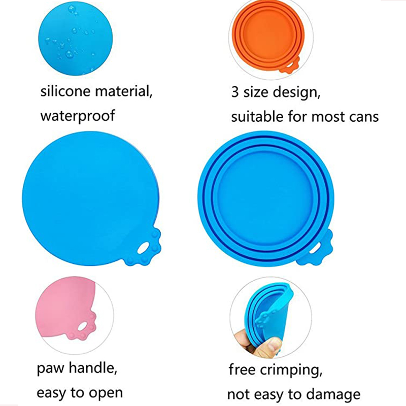 Silicone Can Lids for Pet Food Cans Fits Standard Size Can Tops 12