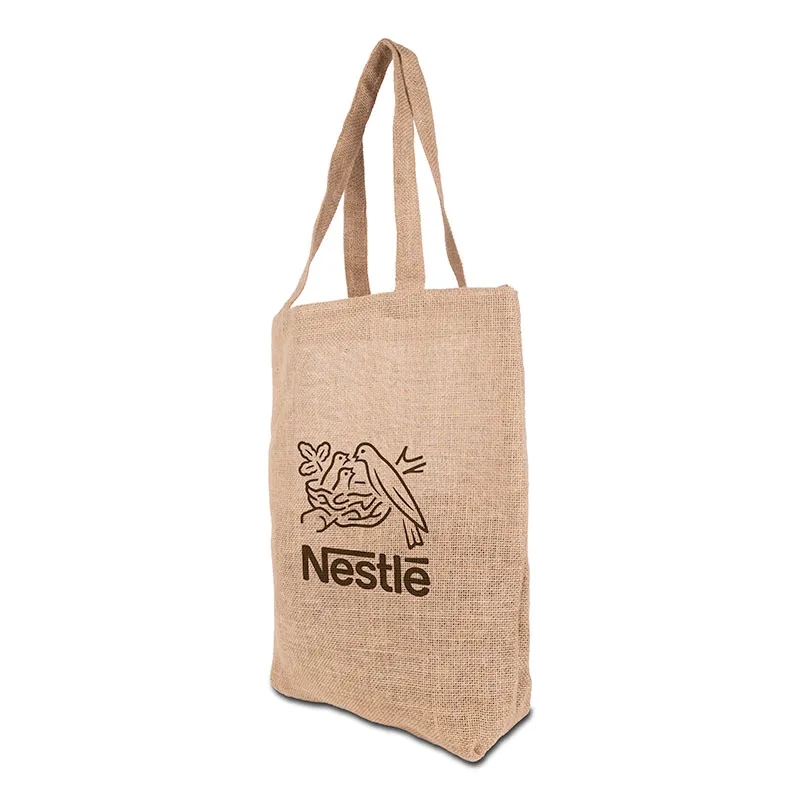 Promotional Jute Tote, custom tote bag with logo imprint 6