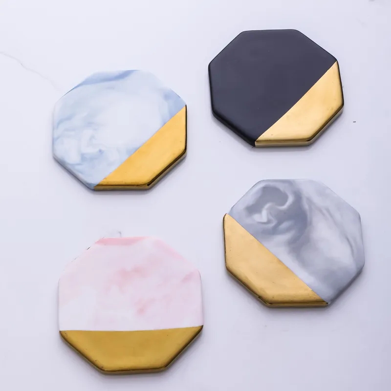 Real Marble Absorbent Coasters for Drinks 1