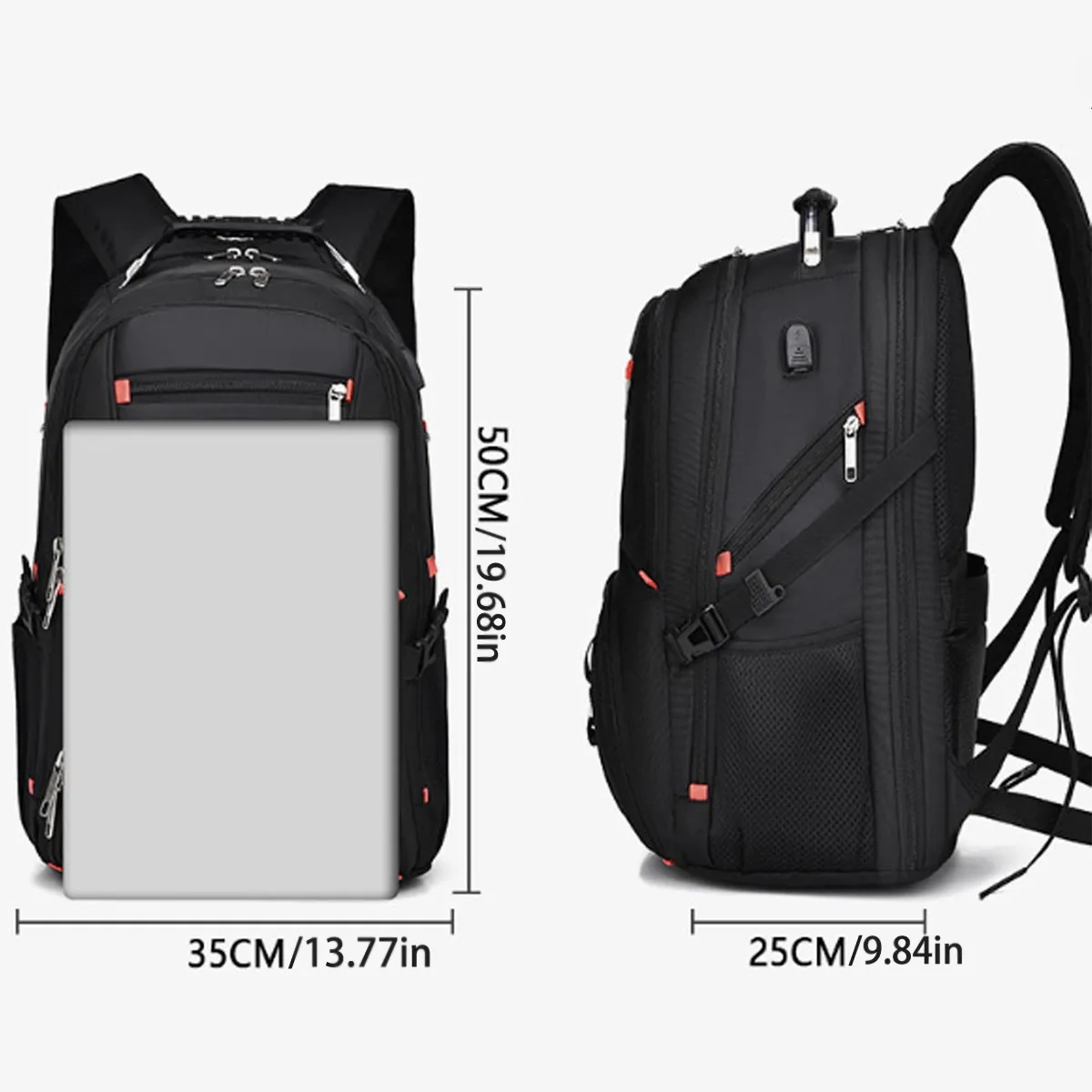 Large Laptop Backpack With USB Charging Port 5