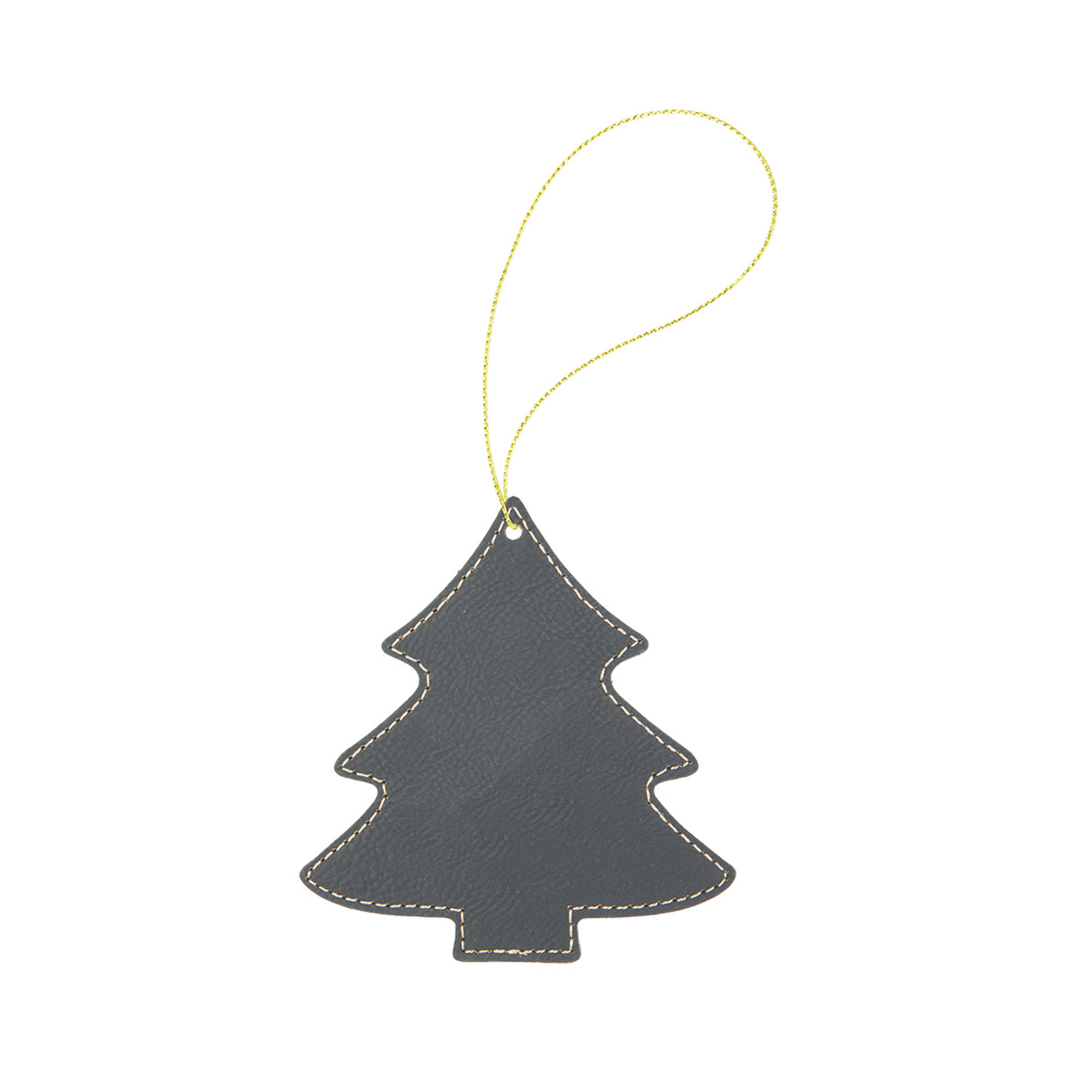 Black/Gold Leatherette Tree Ornament 1