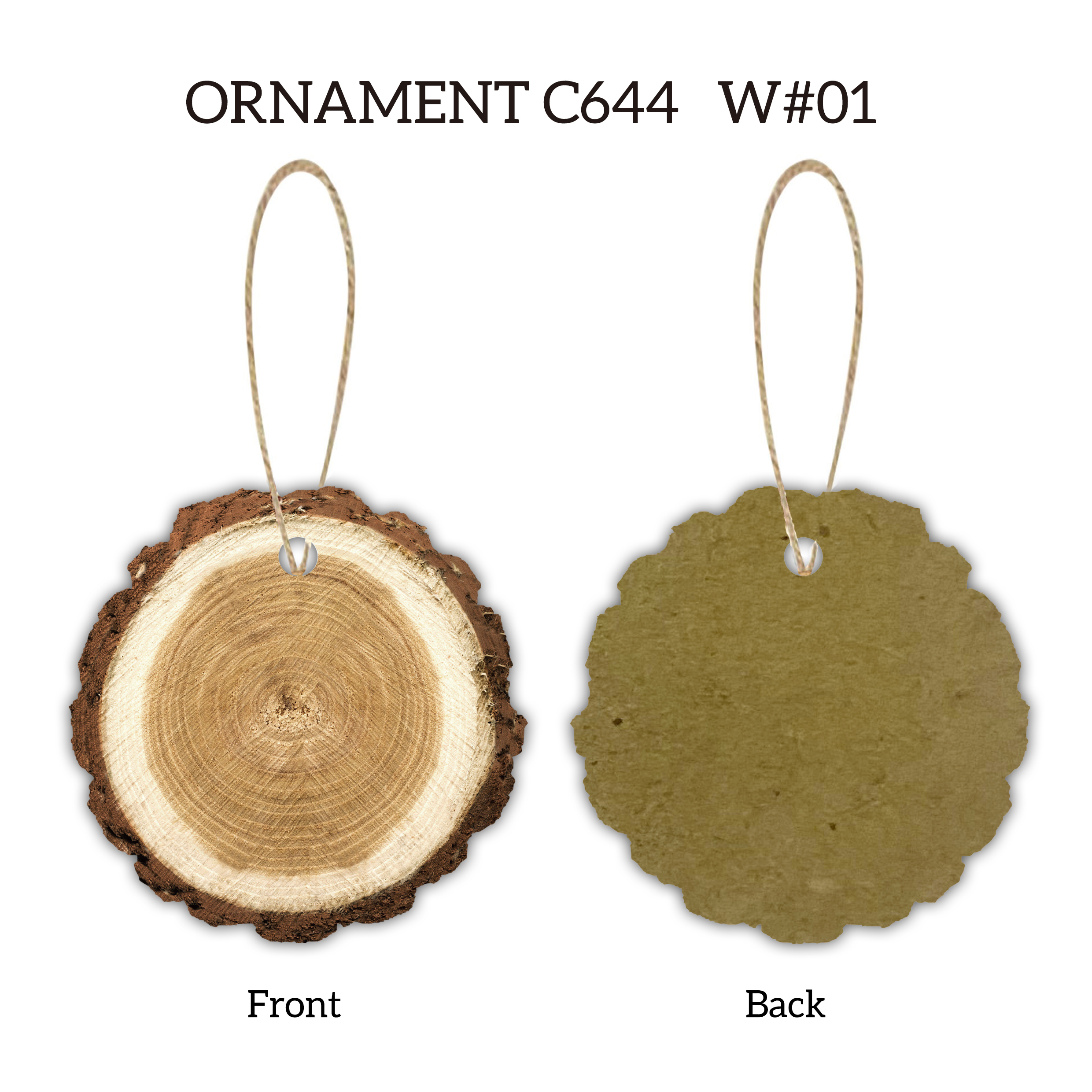 Free Shipping Full Color Christmas Ornament - Trunk w/ hemp rope 5