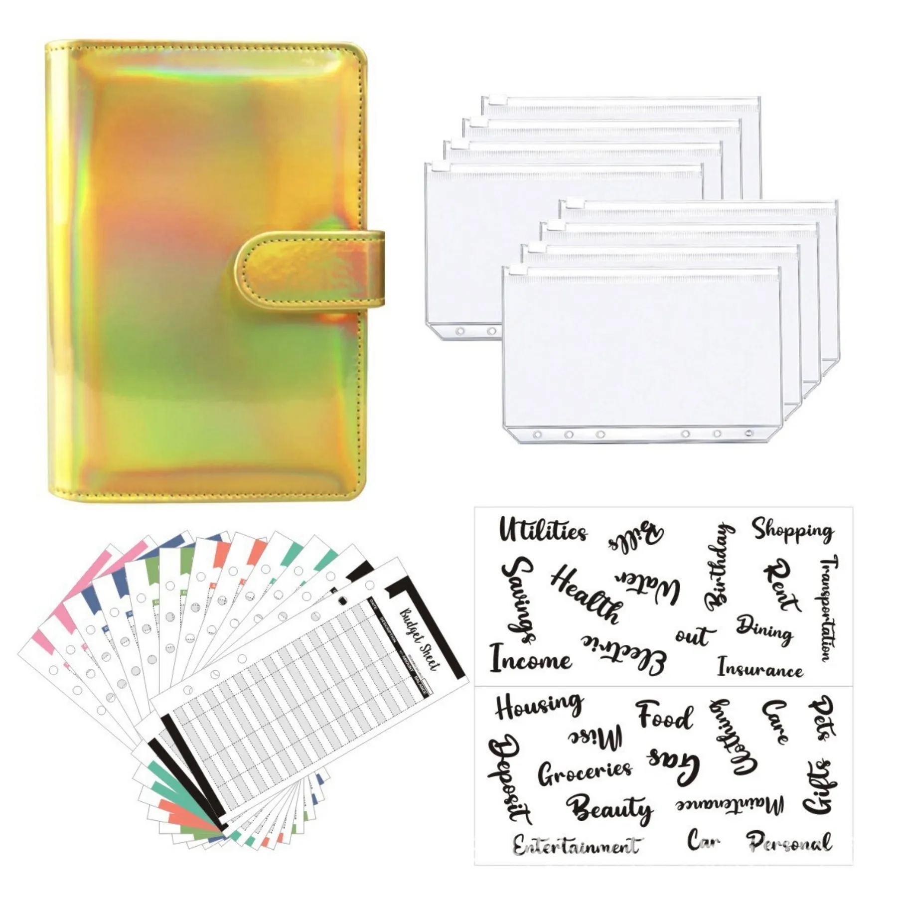 A6 PU Leather Binder Budget Planner 8