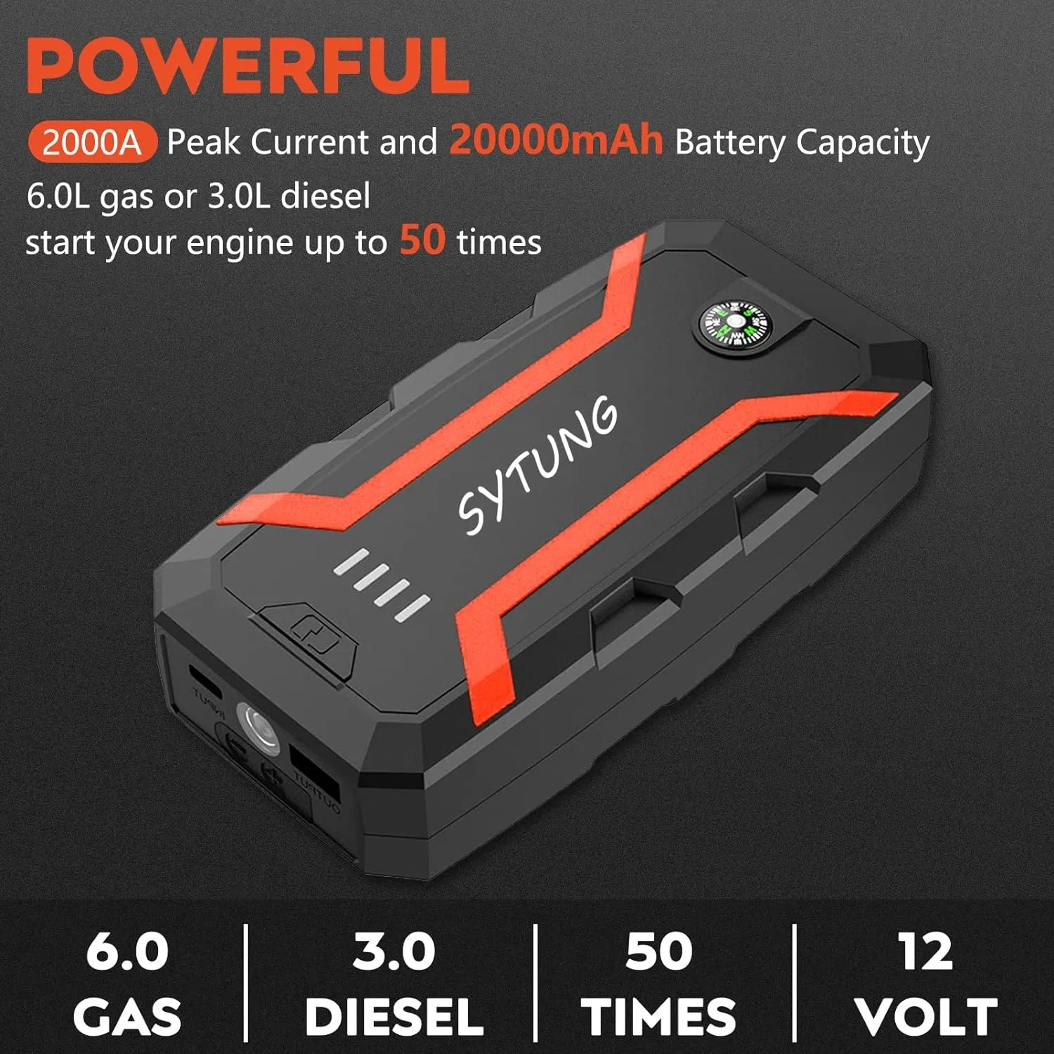 Hot Selling Multi-Function Car Emergency Booster Battery 4