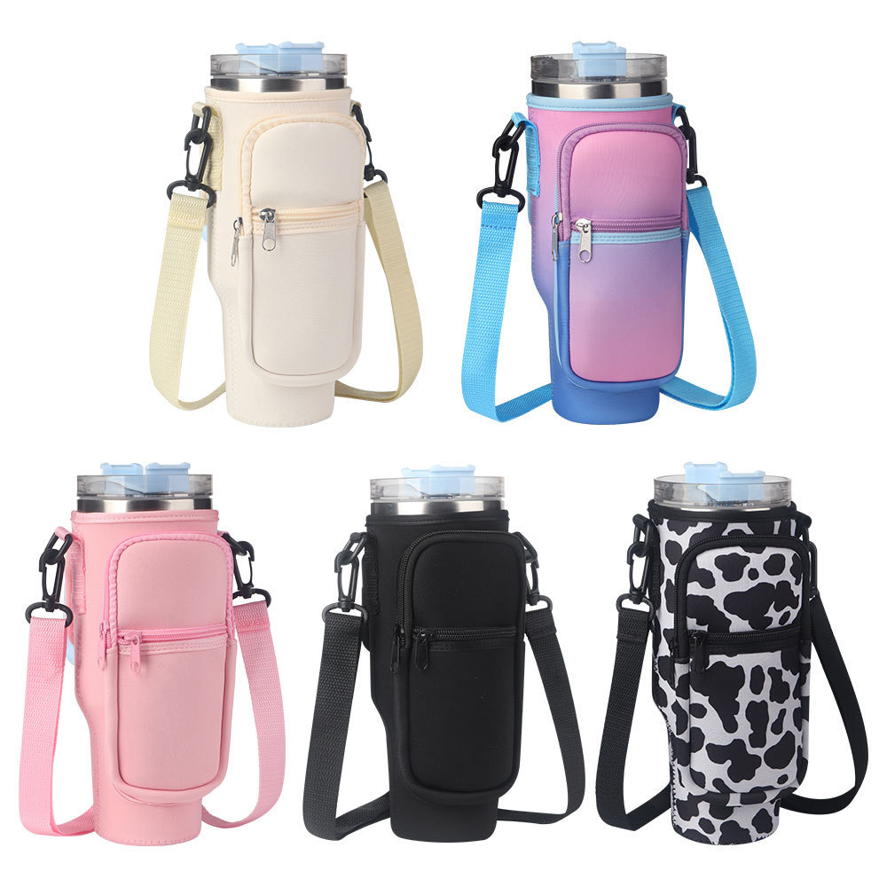 Water Bottle Carrier Bag Holder With Pocket for 40oz Tumbler 3