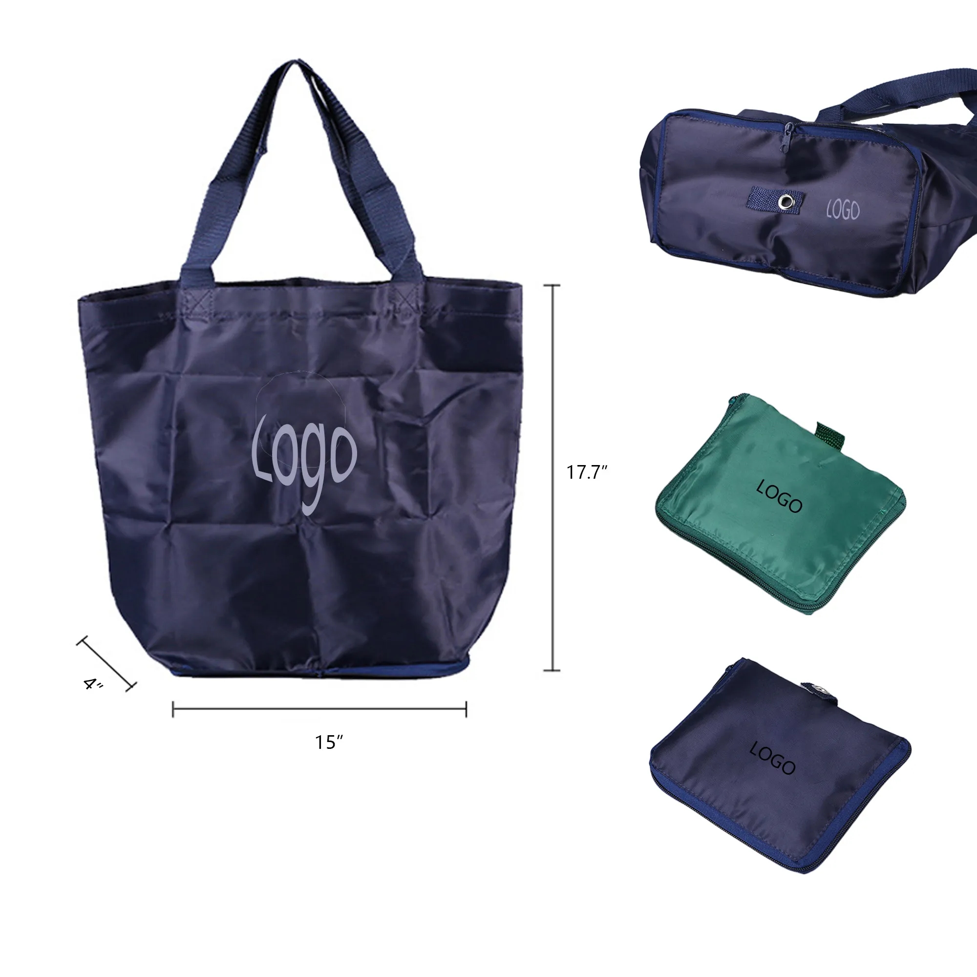 Reusable Foldable Printed Nylon Bag
