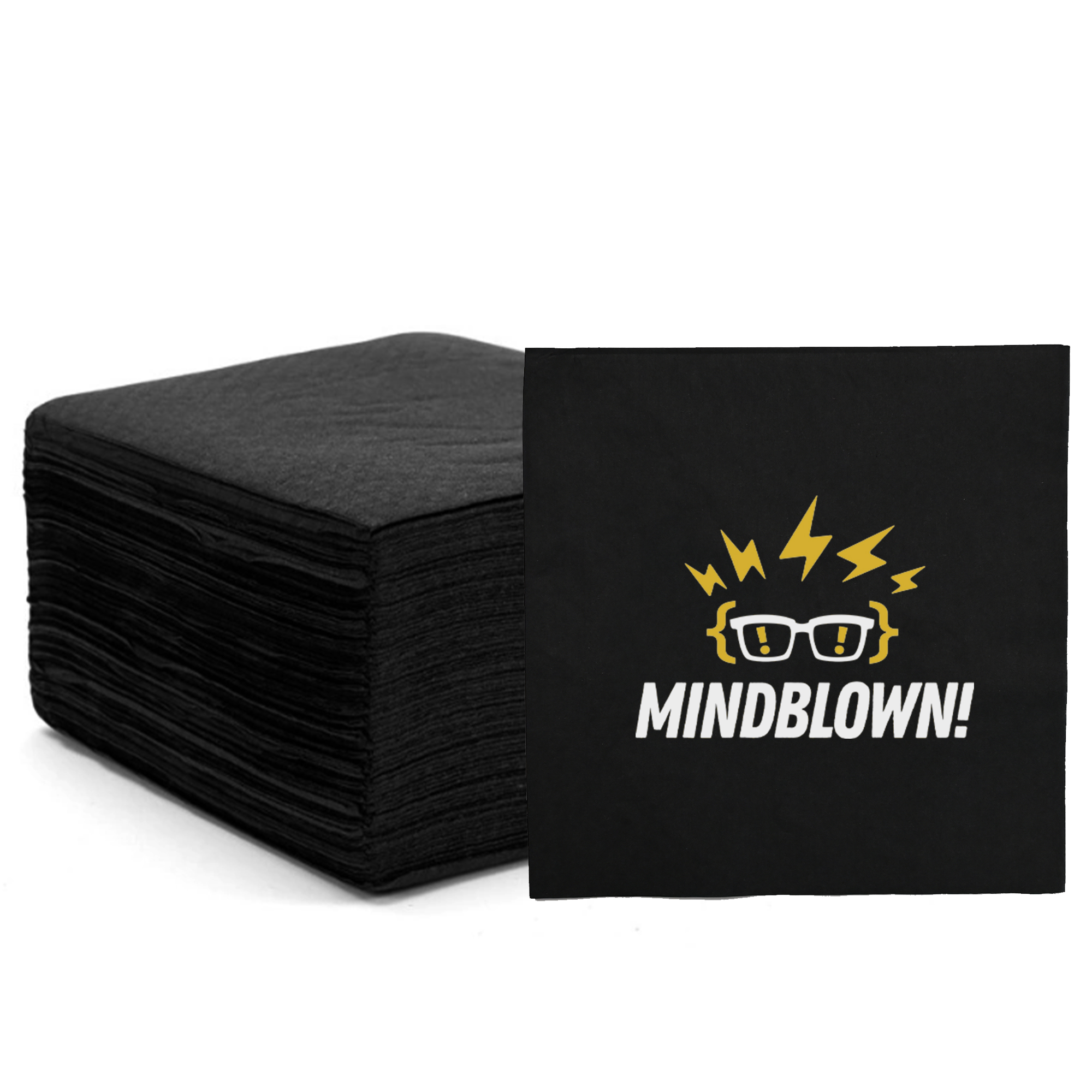 Black Embossed Foil Decorated Deluxe Napkins 2