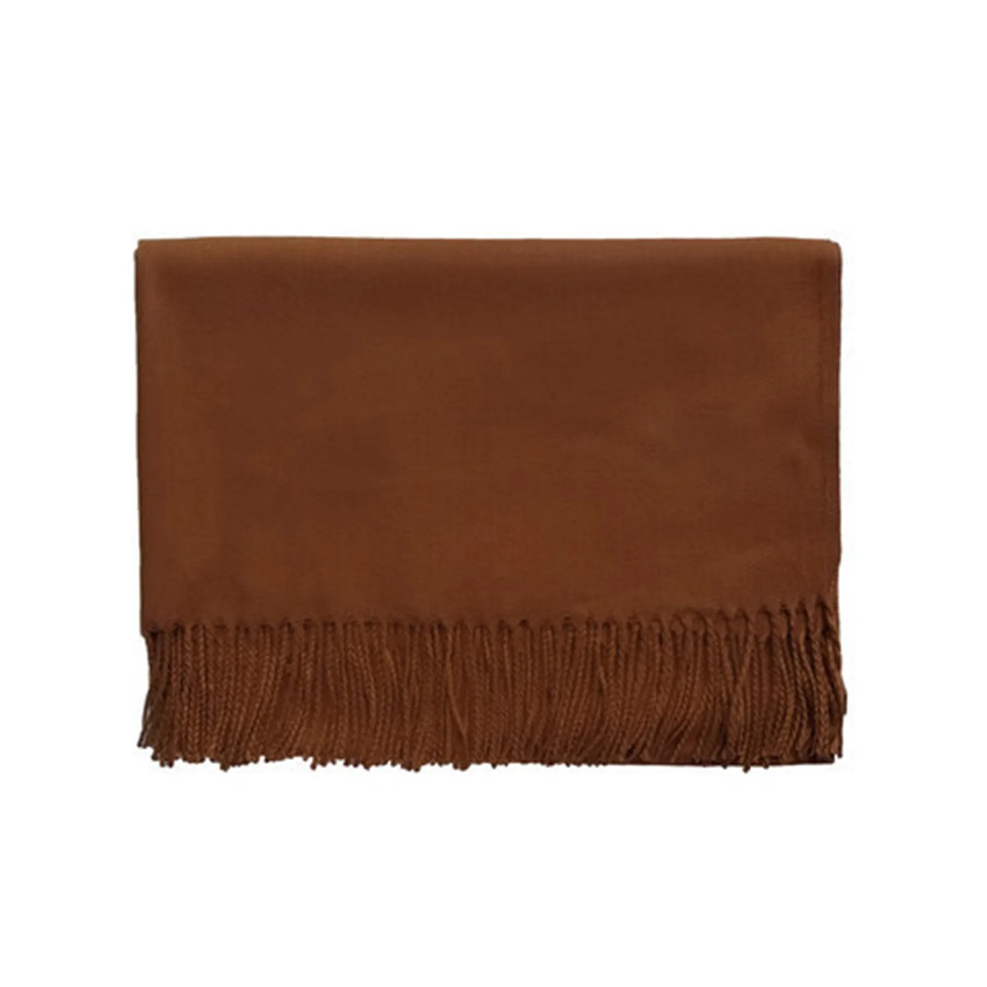 Solid Shawl Wrap Scarf With Fringes 15