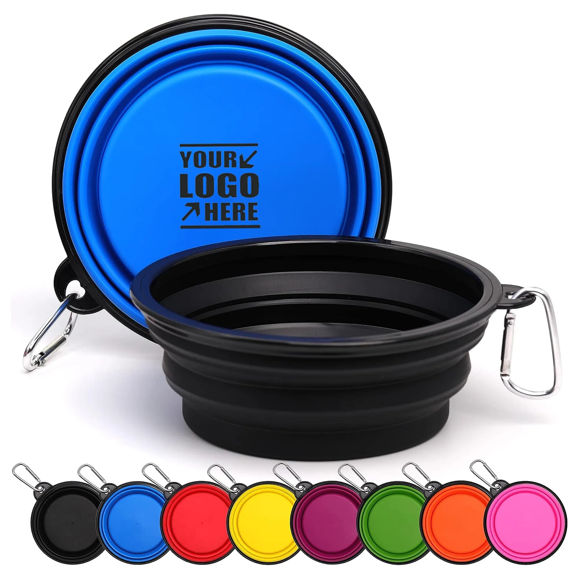 12oz Foldable Pet Bowl with Carabiner MOQ 20PCS 2