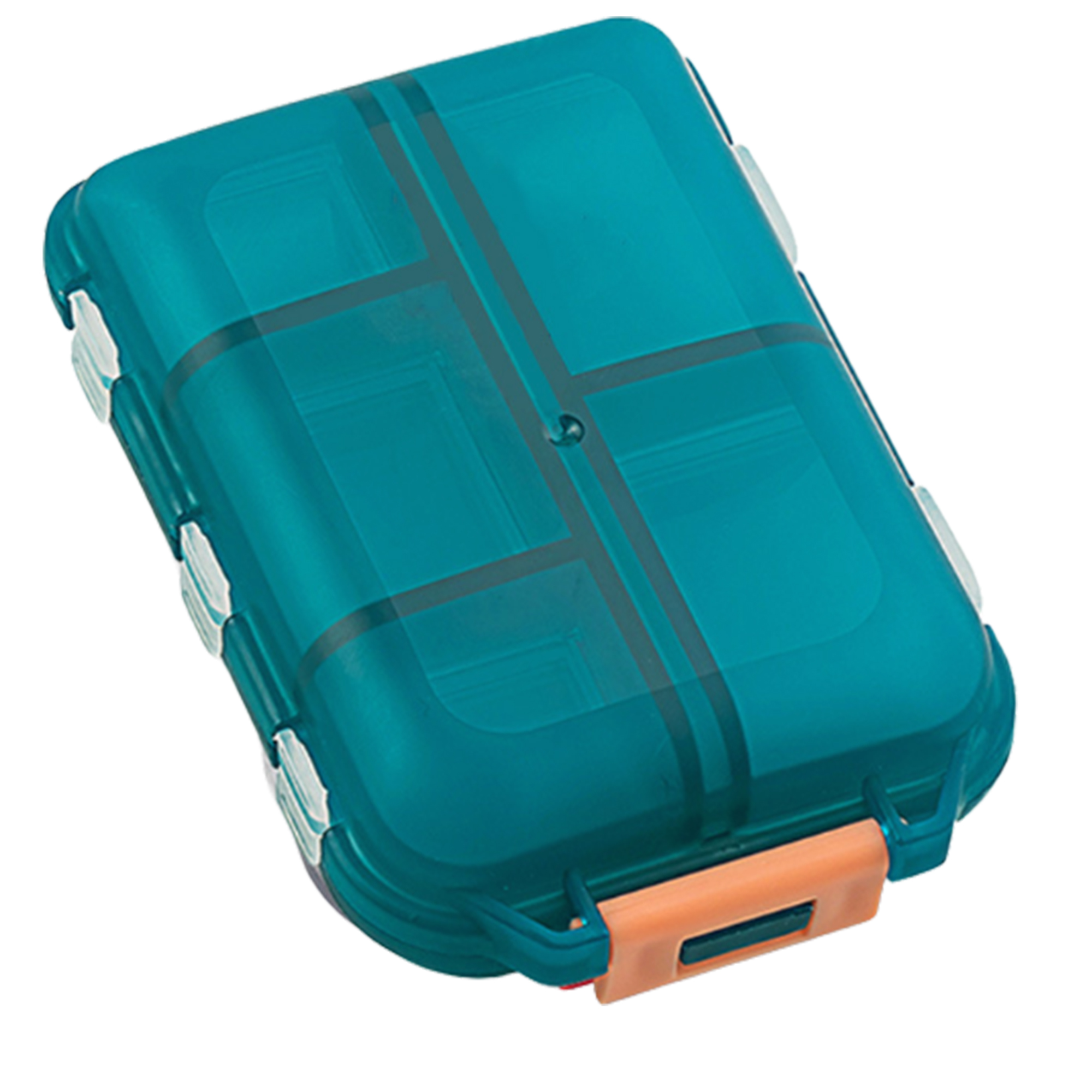 Secure 10 Cell Portable Transparent Medicine Box 5