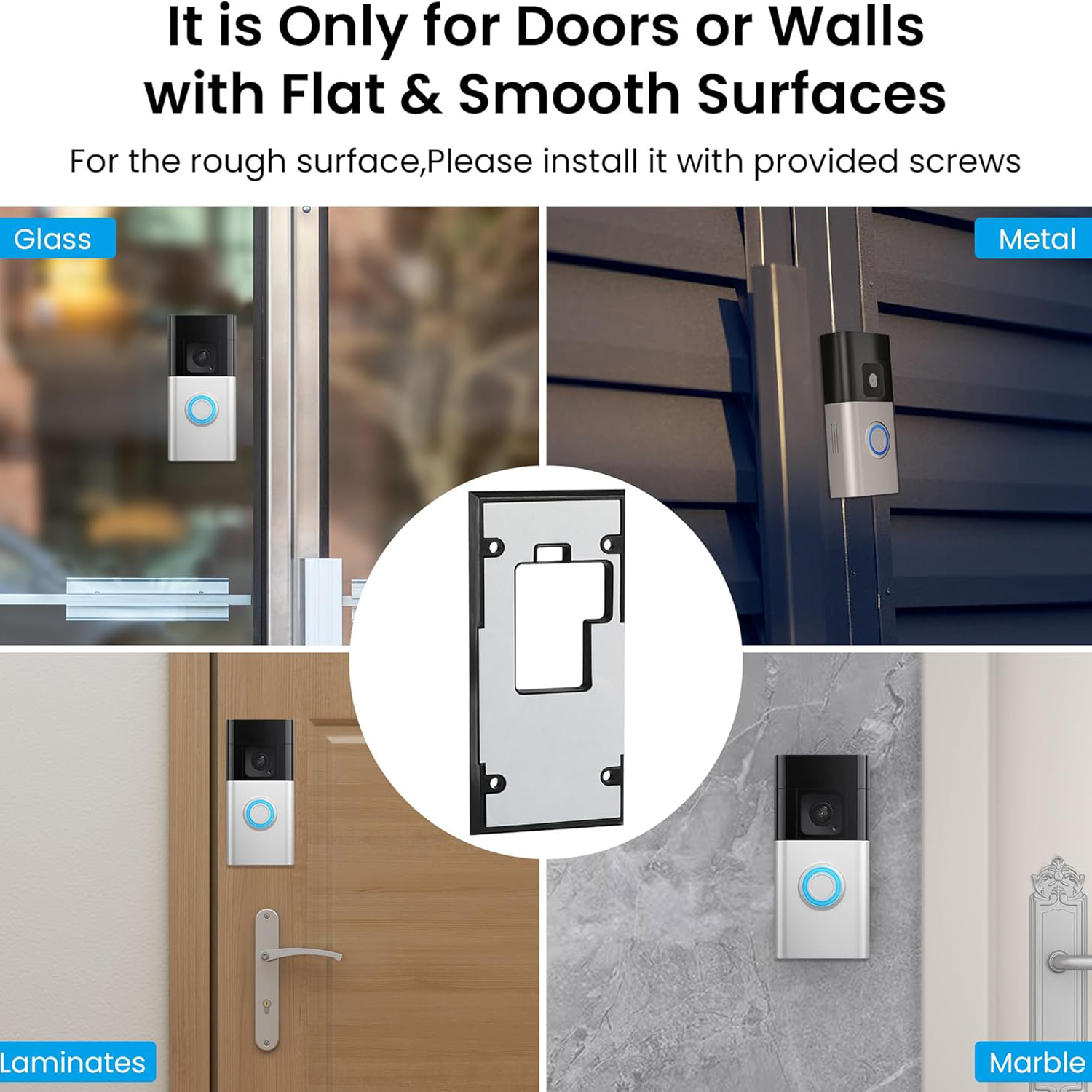 Anti-Theft Doorbell Bracket-No Drilling Required, Private 1