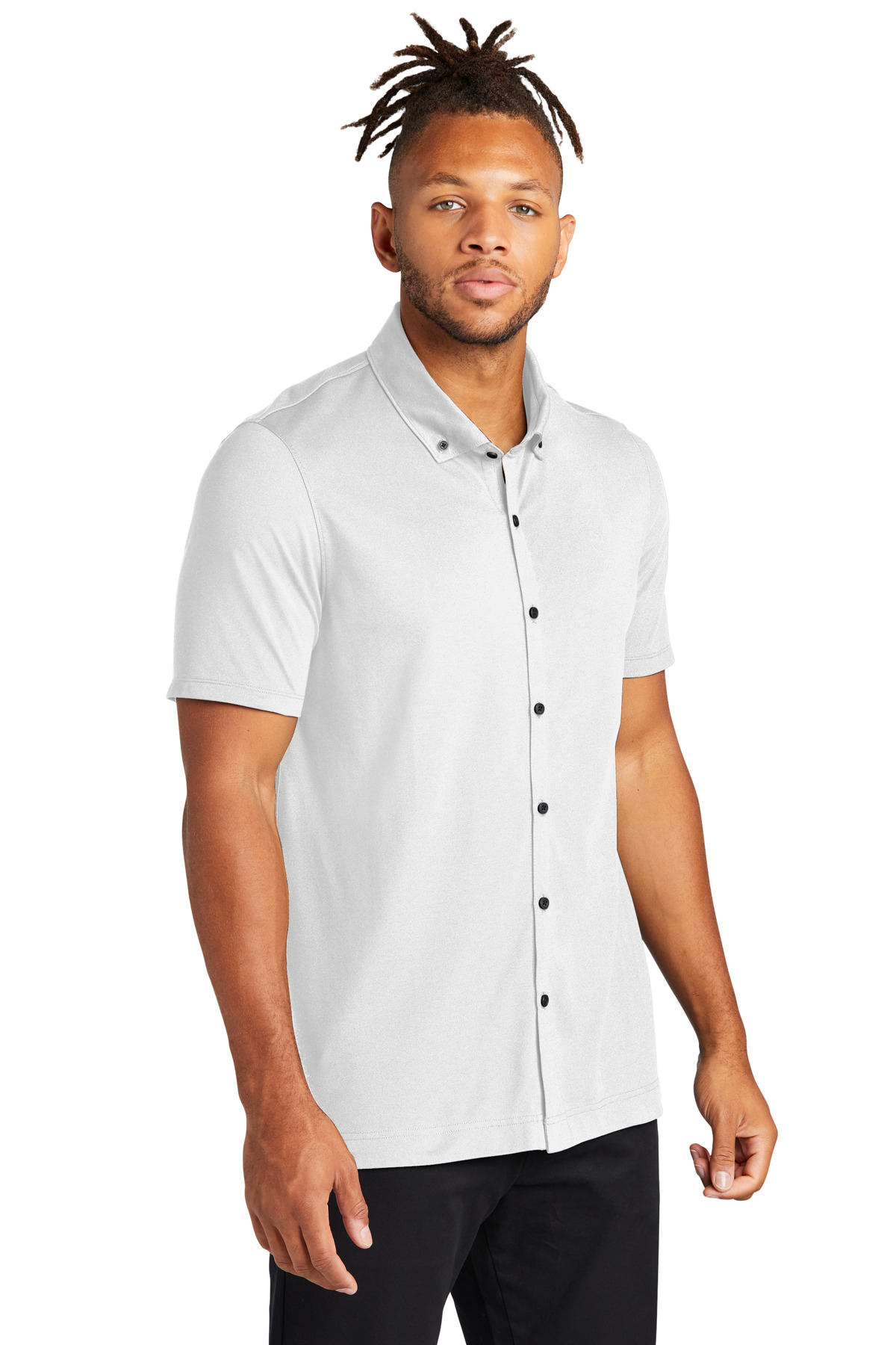 Mercer+Mettle Stretch Pique Full-Button Polo MM1006 60