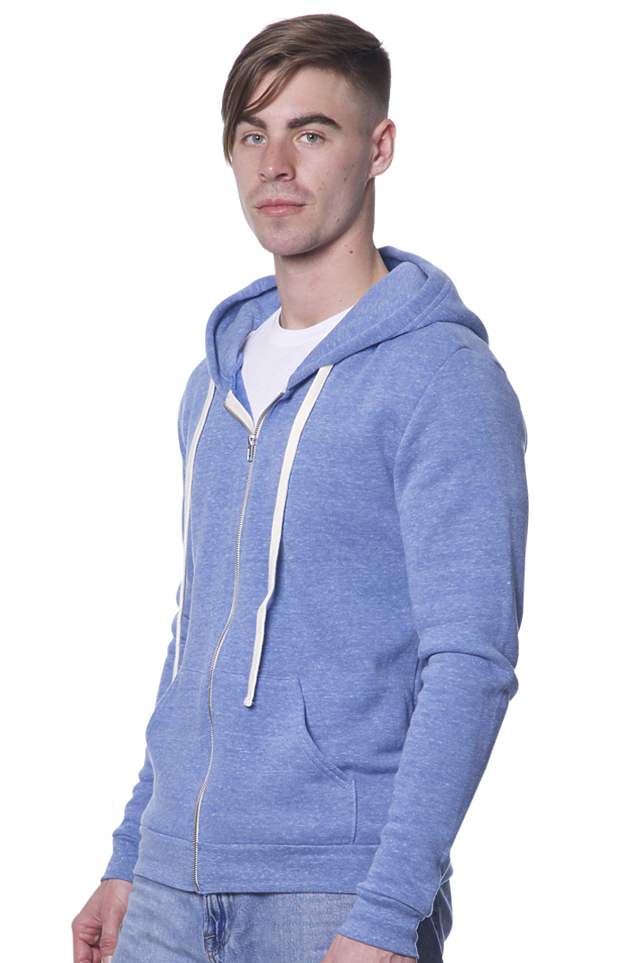 Unisex eco Triblend Fleece Full Zip Hoodie 7