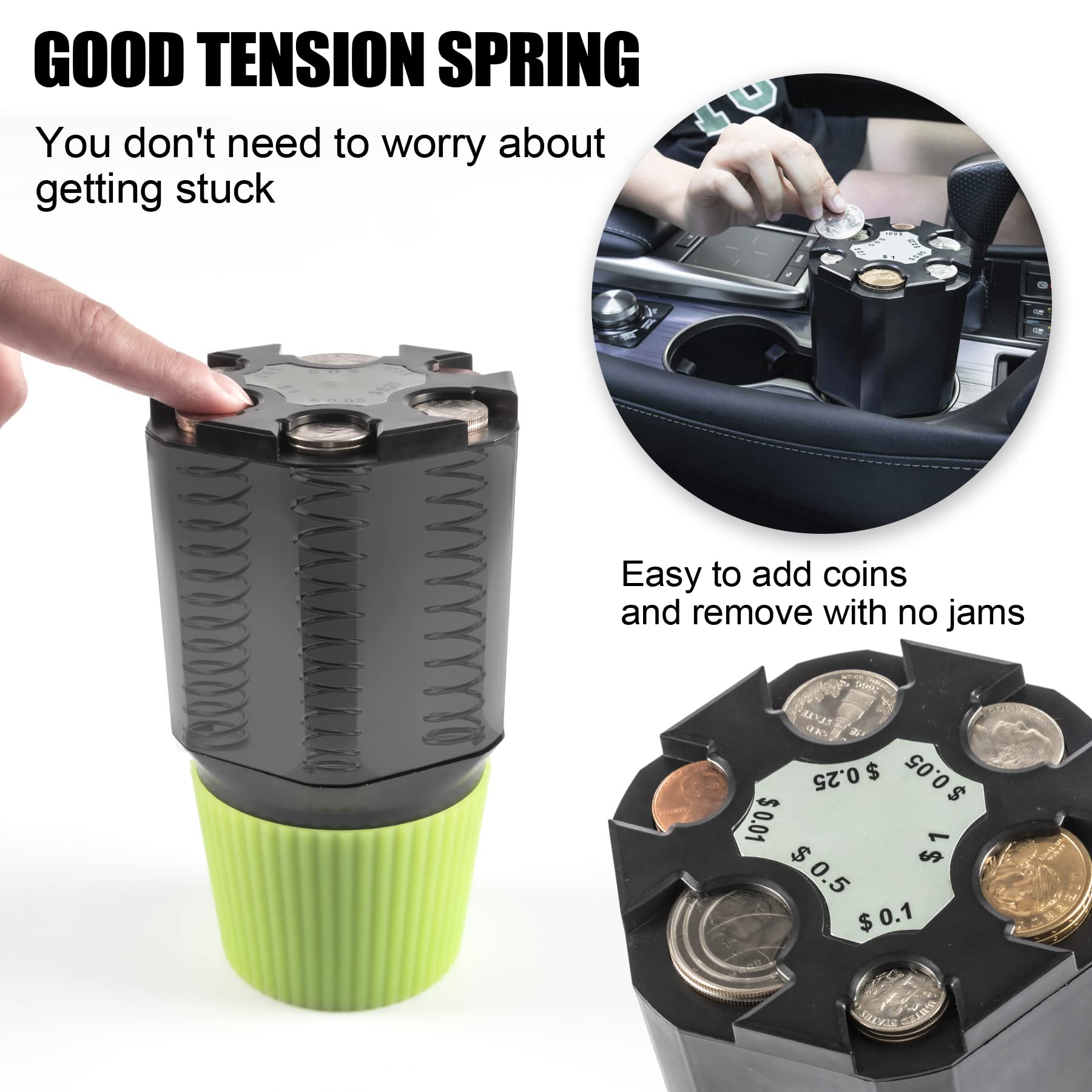 High Capacity Car Coin Holder 3
