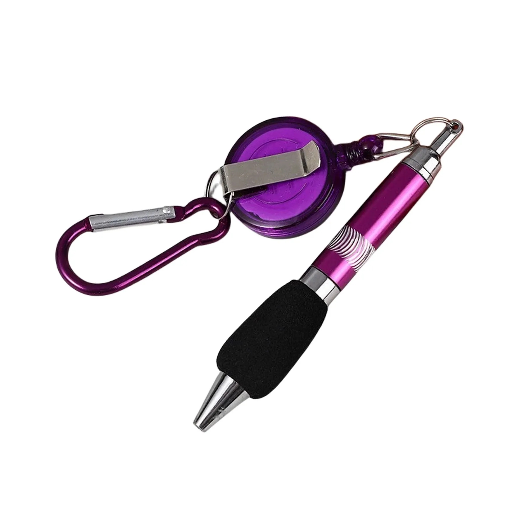 Keychain Retractable Badge Reel Ballpoint Pen 7