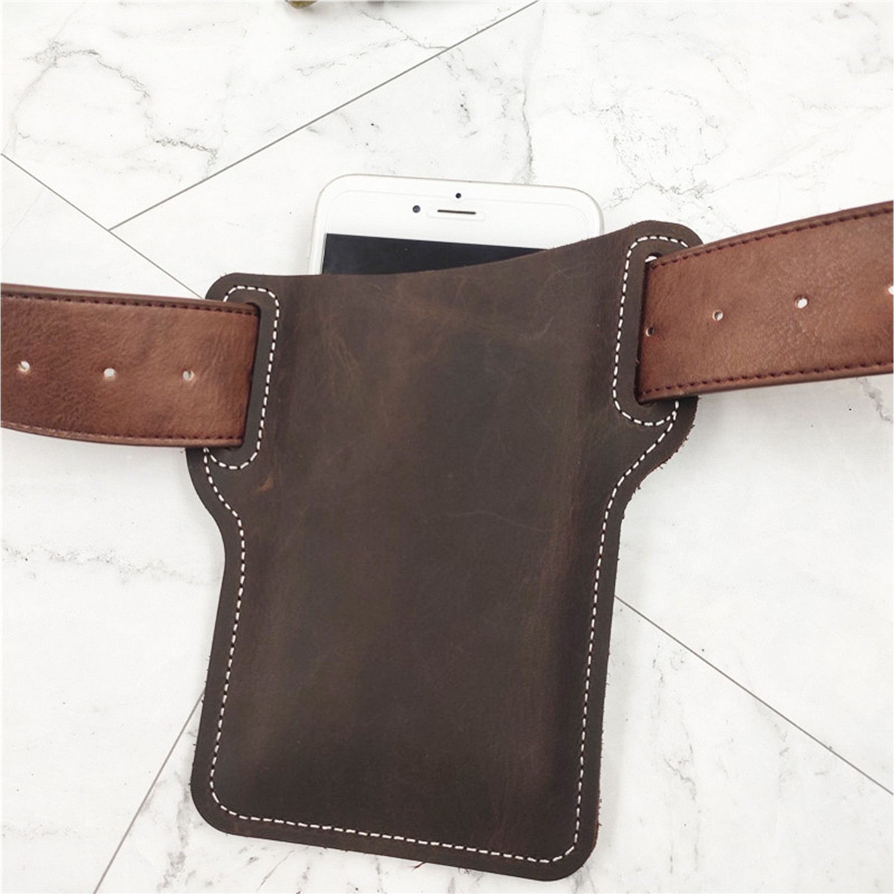 Genuine Leather Phone Waist Bag 3