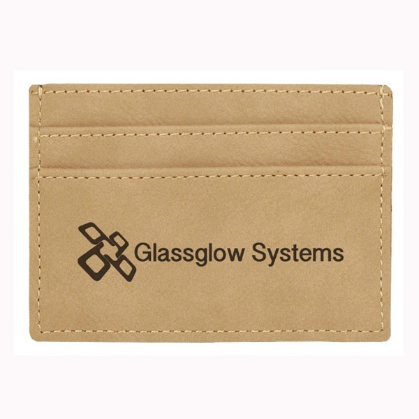 Leatherette Money Clip - Dark Brown Screen Imprint 2
